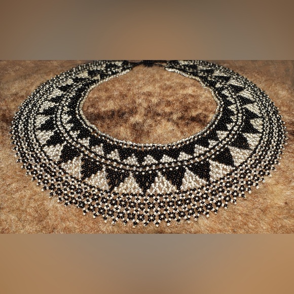 Hand-Beaded Collar Necklace - Picture 3 of 3